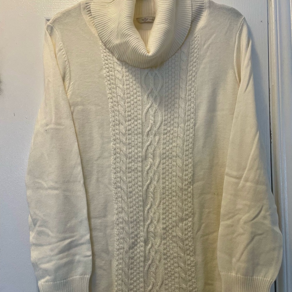 Dockers Women's Ivory Cowl Neck Sweater